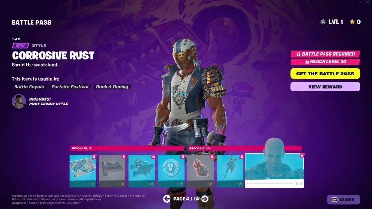 Corrosive Rust - Fortnite Skin | Source: Epic Games