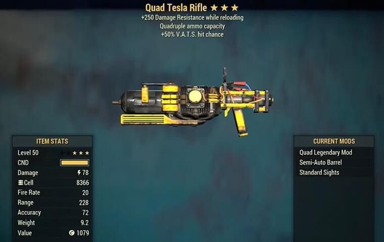 Fallout 76 Quad Tesla Rifle