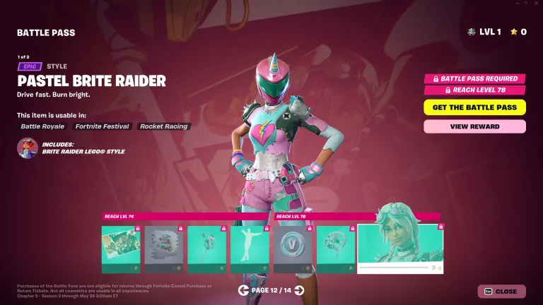 Pastel Brite Raider - Fortnite Skin | Source: Epic Games