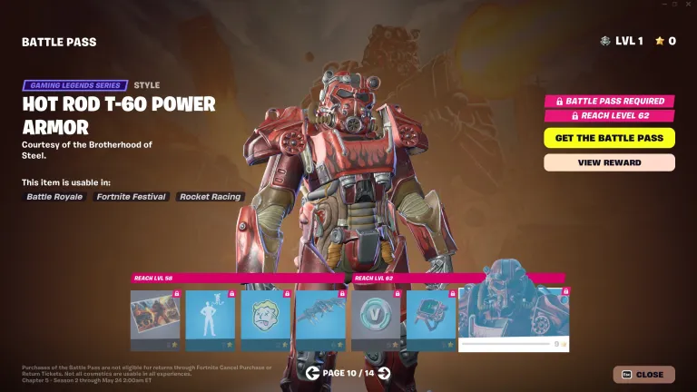 Hot Rod T-60 Power Armor - Fortnite Skin | Source: Epic Games