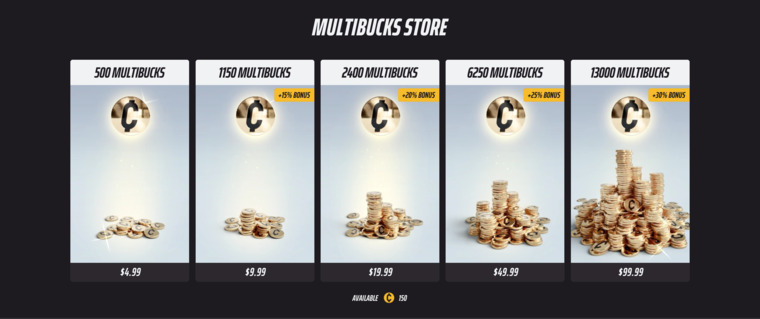 Buying bigger packs of Multibucks nets you increasingly sweet bonuses. (Image Source: The Finals gameplay)