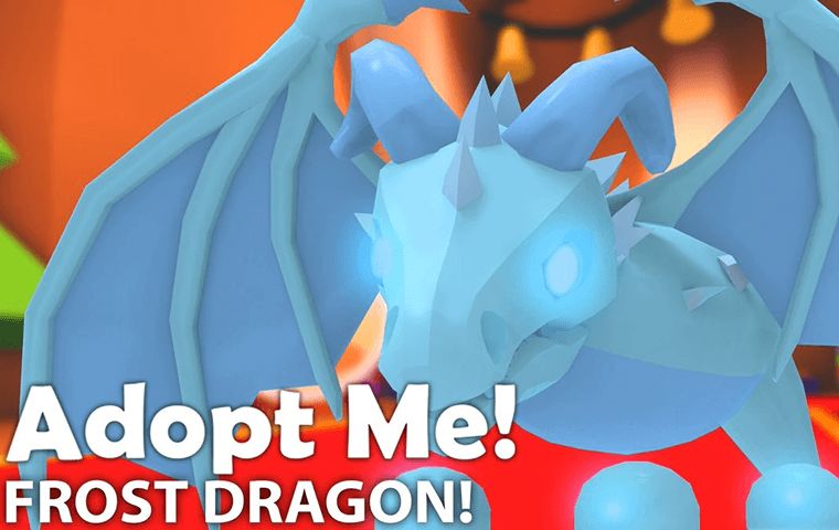 One of my favorite pets is the Frost Dragon! Look at it, it looks AMAZING! (Source: AdoptMe!)